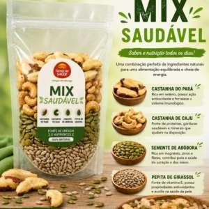 MIX SAUDÁVEL 400 g – castanha do pará e caju, pepita de girassol e semente de abóbora Geração Saúde Integral por natureza