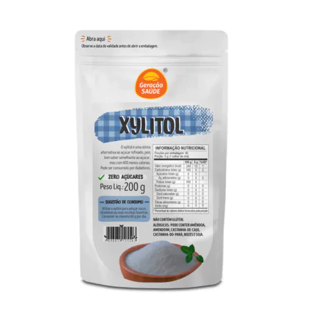 Xylitol cristal 200 g Geração Saúde Integral por natureza