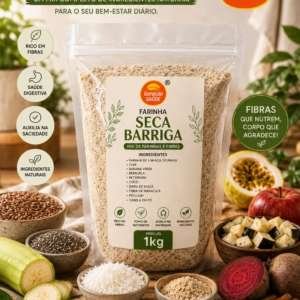Farinha Seca Barriga 1 kg – 10 ingredientes Geração Saúde Integral por natureza