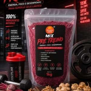 MIX PRÉ TREINO 1 kg * 200 g de cada (maca peruana, catuaba, marapuama, far.beterraba, gengibre pó) Geração Saúde Integral por natureza