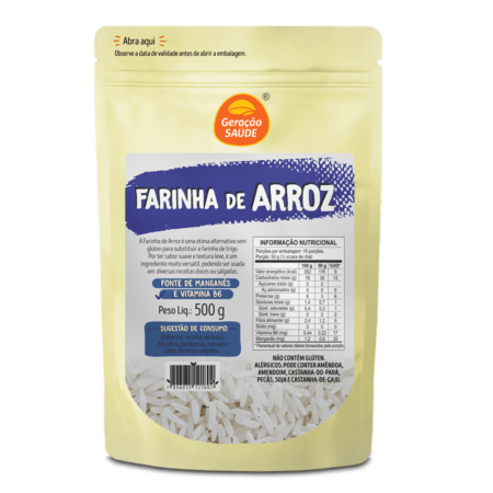 Farinha de Arroz 500 g Geração Saúde Integral por natureza